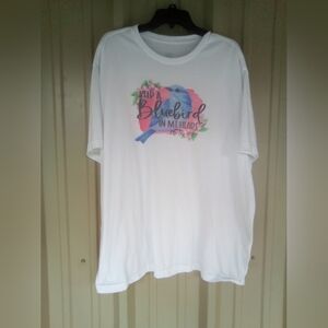 George White Tee with Bluebird Design